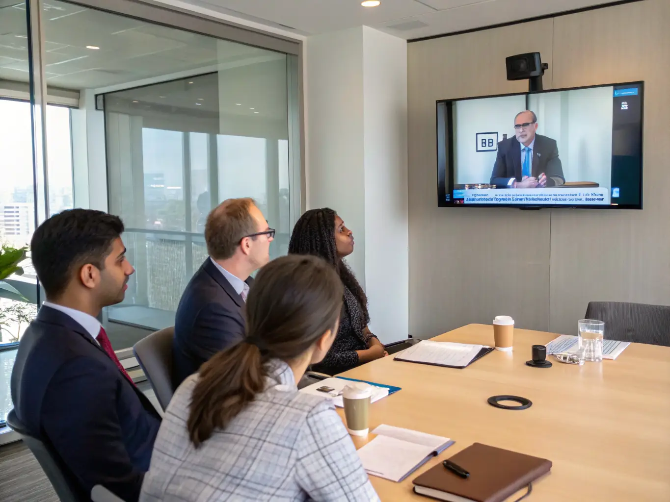 A diverse group of South African professionals are attending a wealth management seminar, learning about portfolio diversification and financial planning.